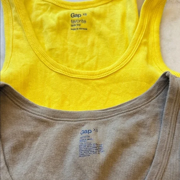 GAP Yellow and Brown Tank Tops - Picture 3 of 4